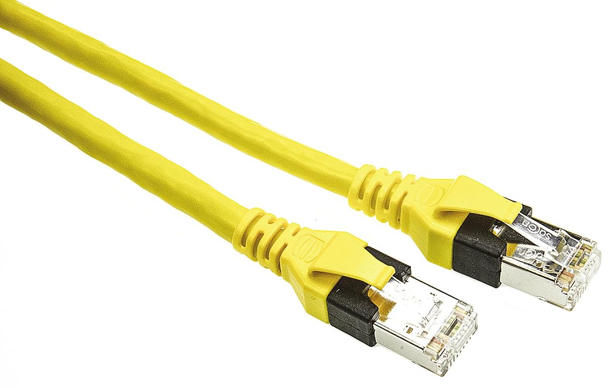 Produktfoto 1 von HARTING Ethernetkabel Cat.6, 3m, Gelb Patchkabel, A RJ45 SF/UTP Stecker, B RJ45, PUR