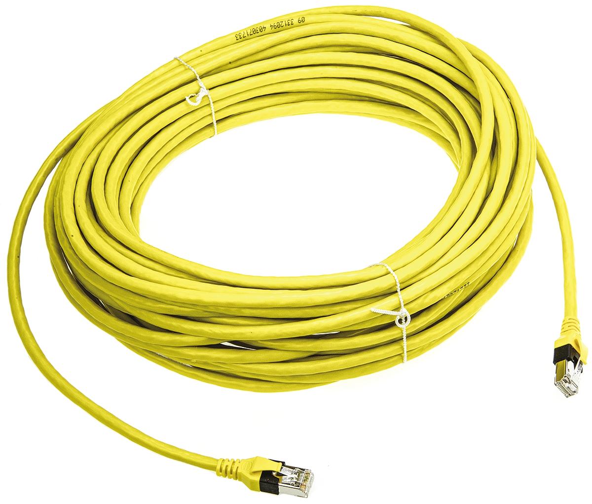 Produktfoto 1 von HARTING Ethernetkabel Cat.6, 20m, Gelb Patchkabel, A RJ45 SF/UTP Stecker, B RJ45, PUR