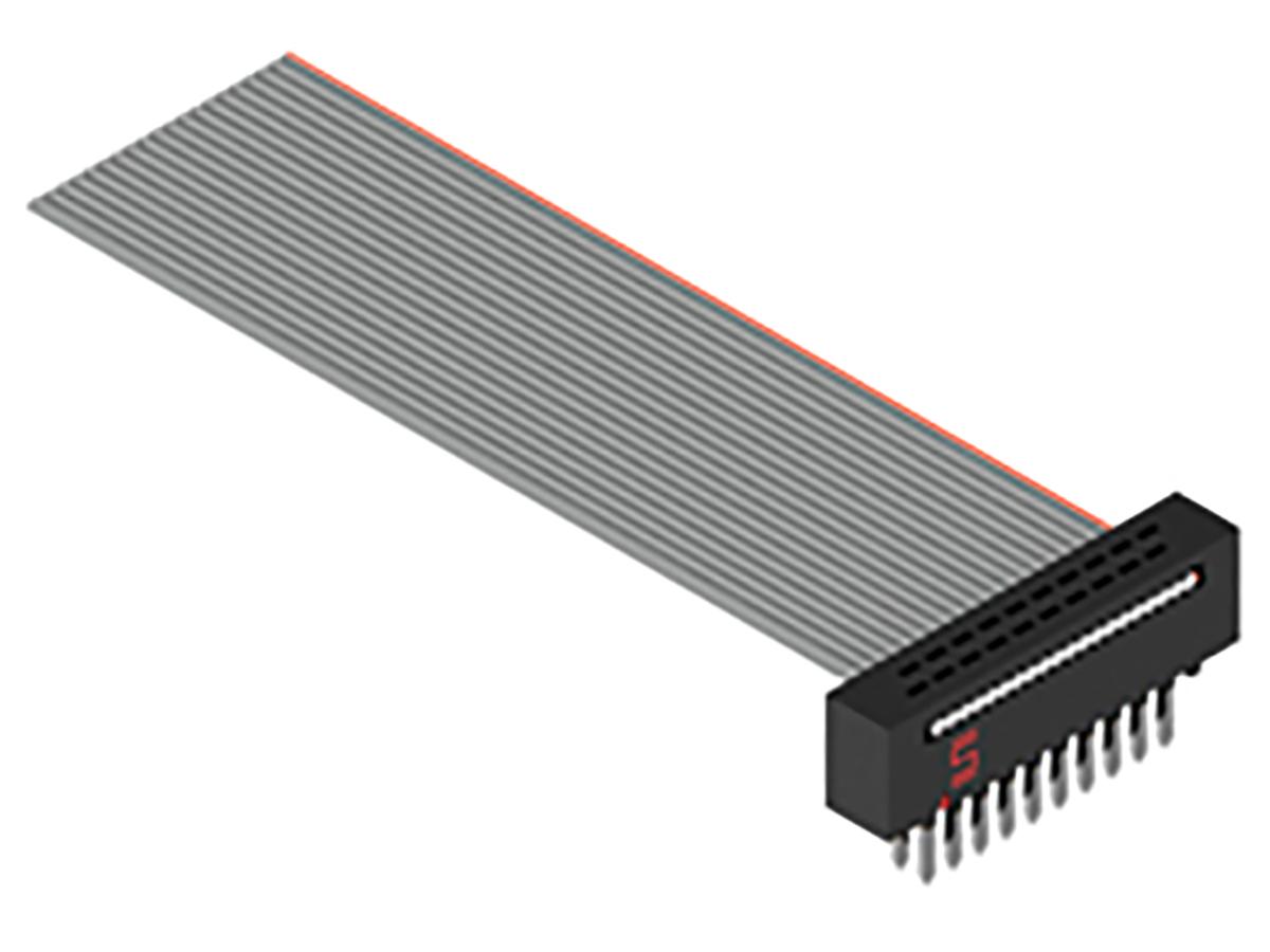 Produktfoto 1 von Samtec FFMD Flachbandkabel , Raster 1.27mm Abgeschlossen, Anschluss A Tiger Eye IDC