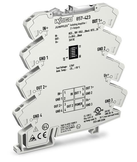 Produktfoto 1 von Wago JUMPFLEX Signalwandler, Isolationsverstärker 24V dc, Strom, Spannung 0 → 10 V, 0 → 20mA EIN / Strom