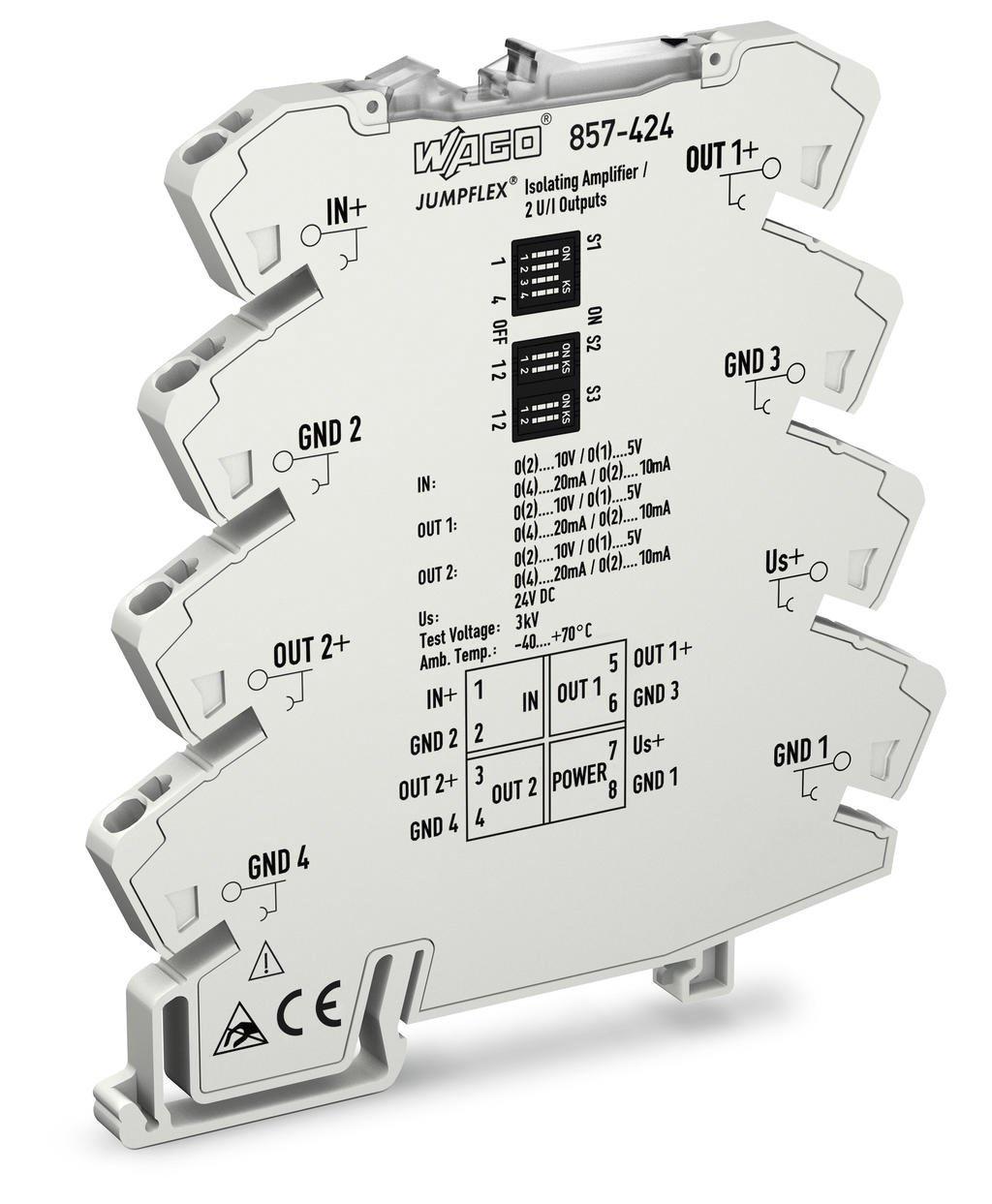 Produktfoto 1 von Wago Signalwandler, Isolationsverstärker 24V dc, Strom, Spannung 0 → 1 V, 0 → 10mA EIN / Strom, Spannung