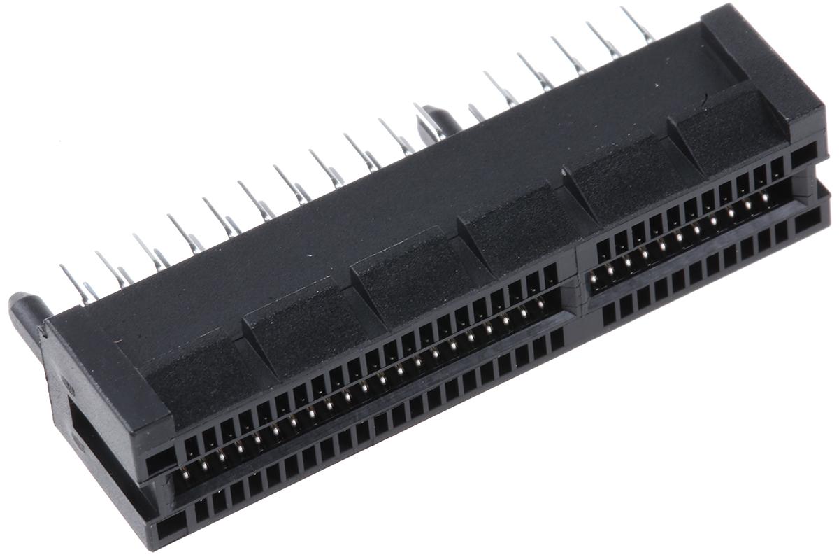 Samtec Serie PCIE Kantensteckverbinder, 1mm, 64-polig, 2-reihig, Gerade, Buchse, Durchsteckmontage