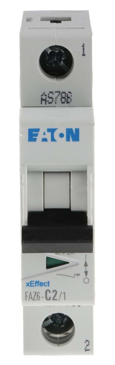 Eaton Eaton Moeller MCB Leitungsschutzschalter Typ C, 1-polig 2A 230 → 400V, Abschaltvermögen 6 kA xEffect