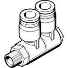 Festo QSLV Multiverbindungsanschluss, Gewinde-zu-Rohr, PBT, 6 bar