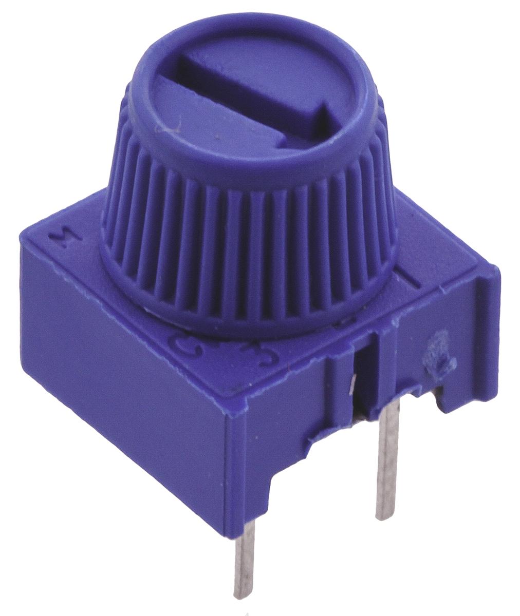 Produktfoto 1 von Vishay 63M 1-Gang THT Trimmer-Potentiometer, Einstellung von oben, 500kΩ, ±10%, 0.5W, Pin, L. 9.52mm