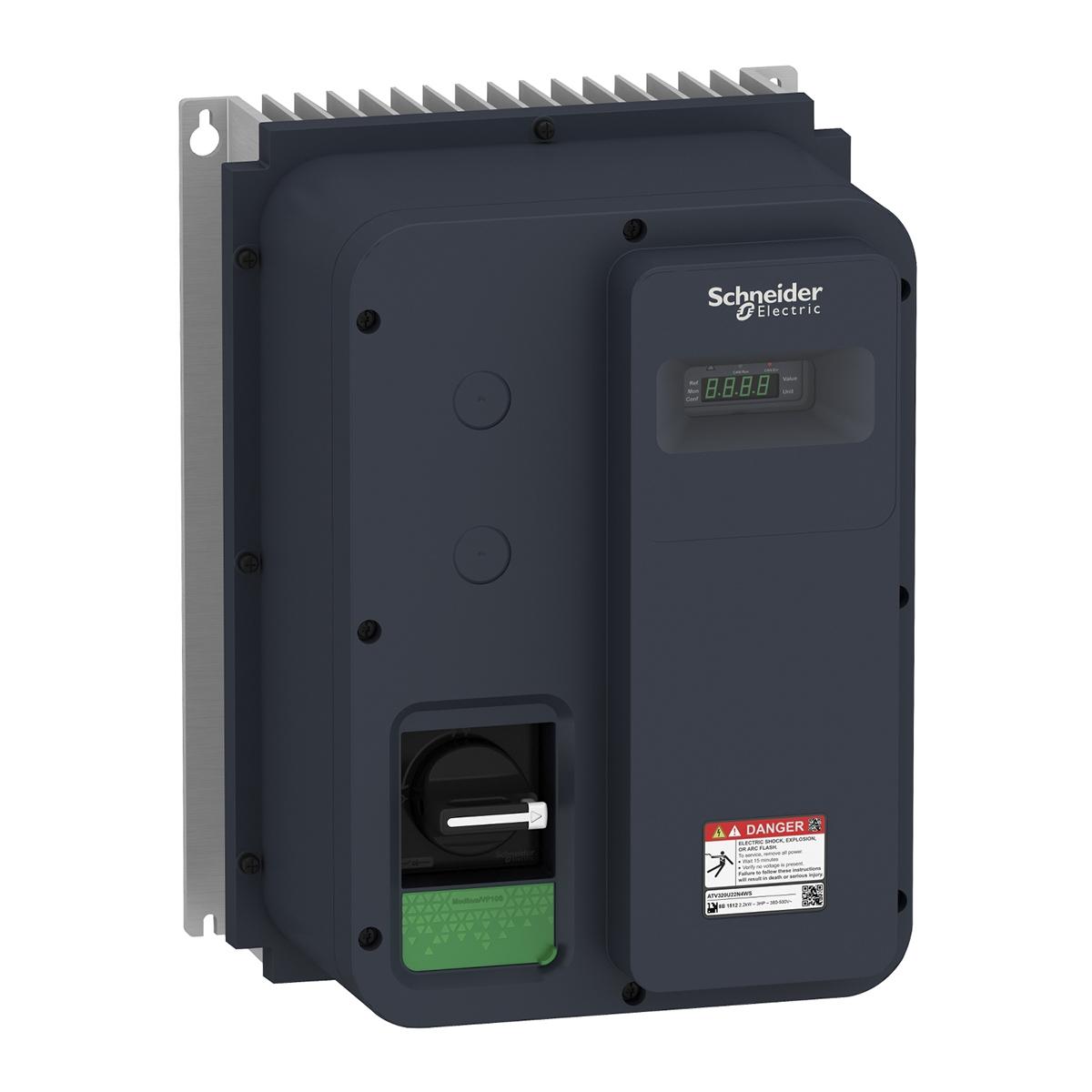 Produktfoto 1 von Schneider Electric ATV320, 3-Phasen Drehzahlgeregelter Antrieb 2,2 kW, 380 → 500 V ac / 8,7 A 0.1 → 599Hz