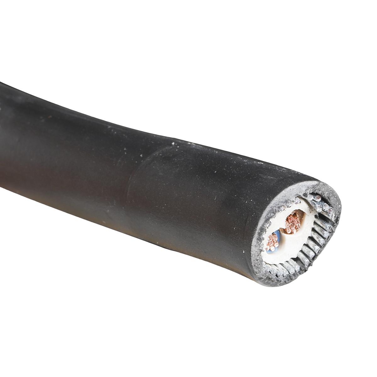 Produktfoto 1 von RS PRO Netzkabel, 2-adrig x 4 mm² /Ø 13.4mm, 1000, 600 V, PVC