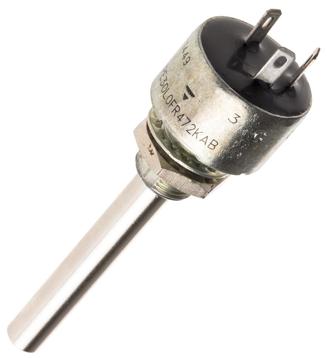 Vishay PE30, Tafelmontage  Dreh Potentiometer 4.7kΩ ±10% / 3W , Schaft-Ø 6 mm