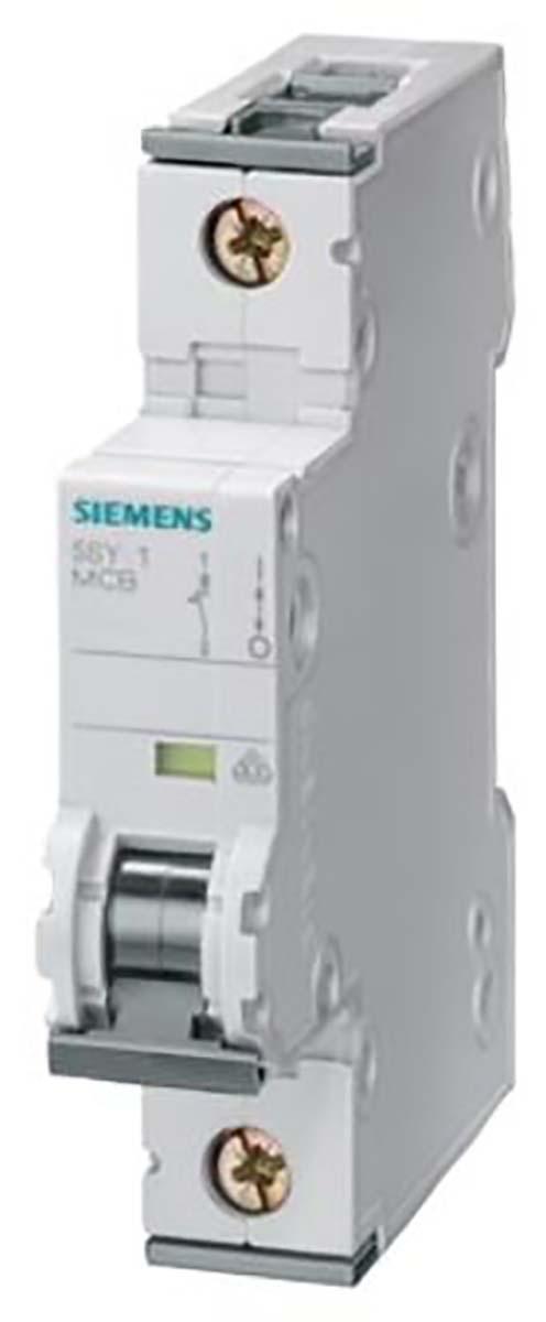 Produktfoto 1 von Siemens 5SY6 MCB Leitungsschutzschalter Typ B, 1-polig 2A 230 V, 440 V, Abschaltvermögen 6 kA SENTRON