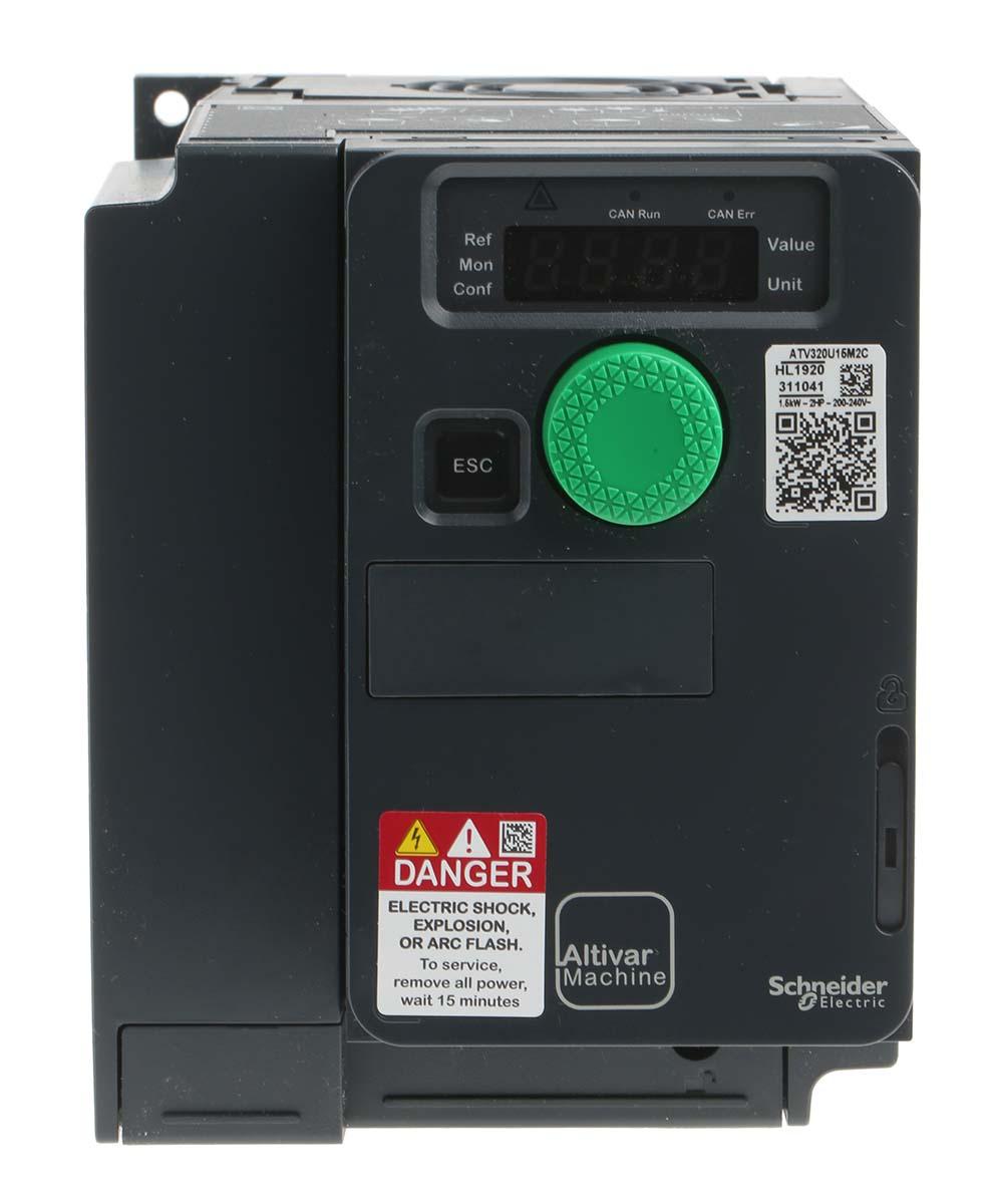 Produktfoto 1 von Schneider Electric ATV320, 1-Phasen Drehzahlgeregelter Antrieb 1,5 kW, 230 V ac / 17,8 A @ 200 V ac 0.1 → 599Hz