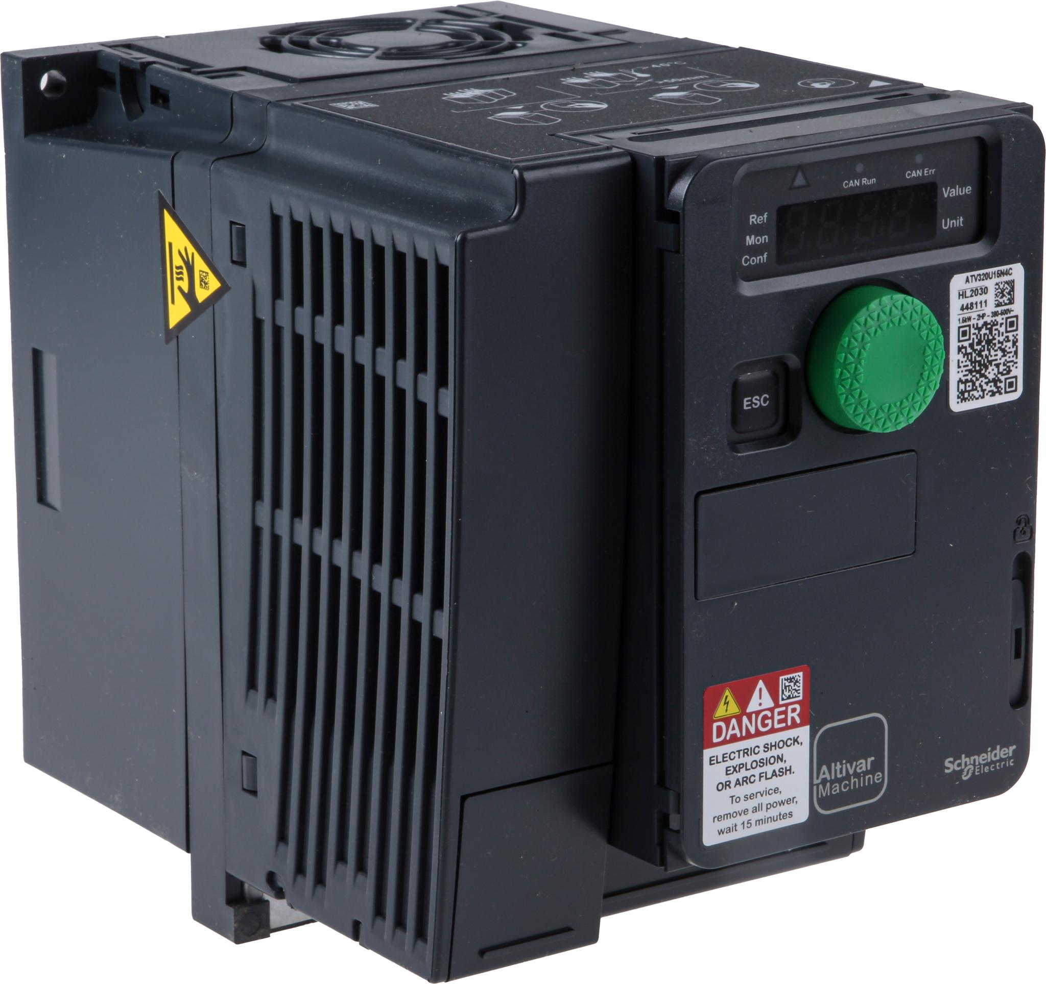 Produktfoto 1 von Schneider Electric ATV32, 3-Phasen Drehzahlgeregelter Antrieb 1,5 kW, 400 V ac / 6,4 A 0.1 → 599Hz