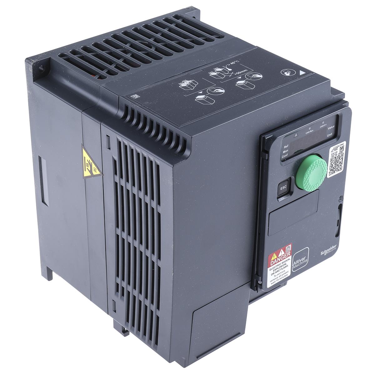 Schneider Electric ATV320, 3-Phasen Drehzahlgeregelter Antrieb 2,2 kW, 400 V ac / 6,6 A, 8,7 A. 0.1 → 599Hz