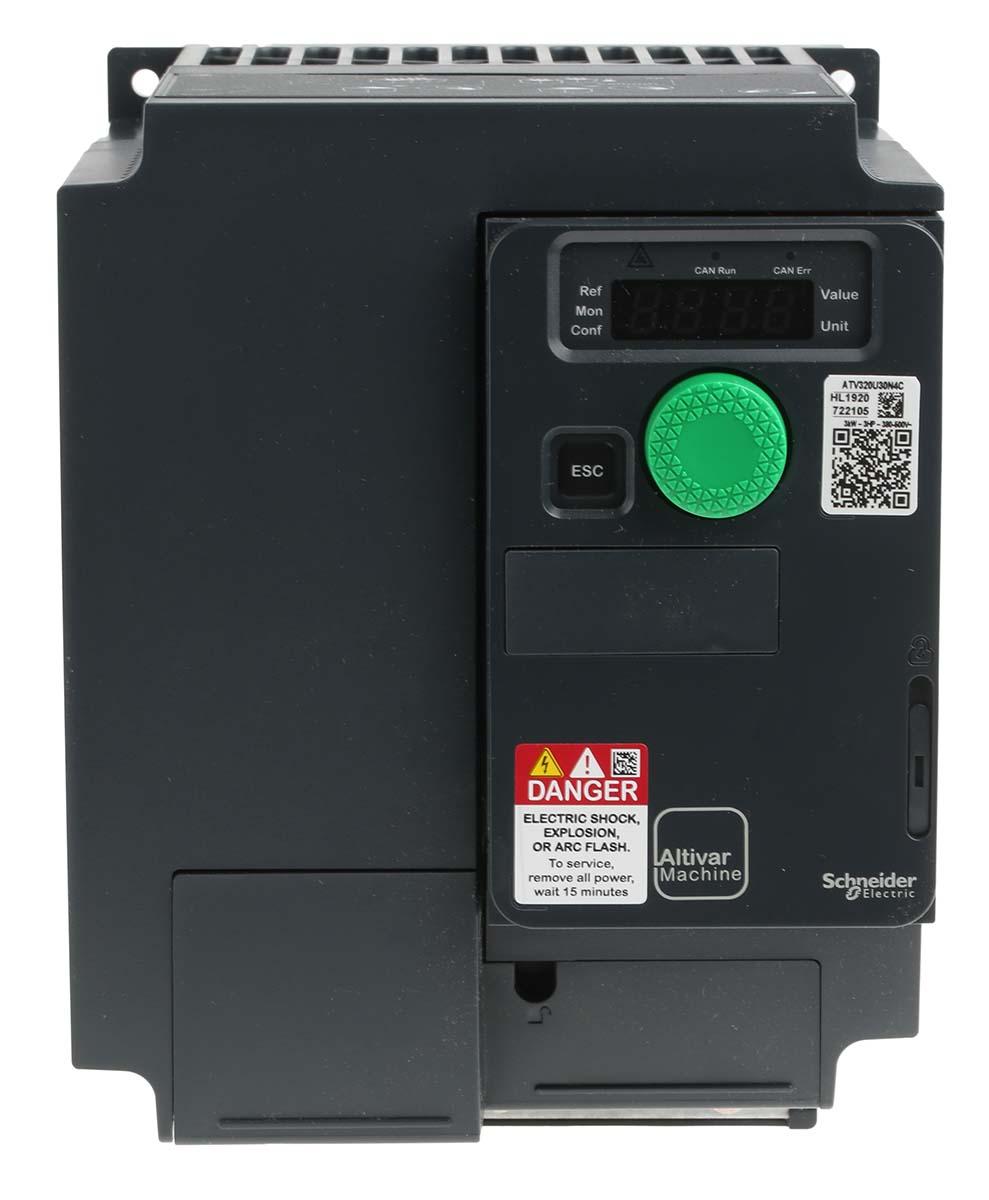 Produktfoto 1 von Schneider Electric ATV320, 3-Phasen Drehzahlgeregelter Antrieb 3 kW, 400 V ac / 11,1 A 0.1 → 599Hz