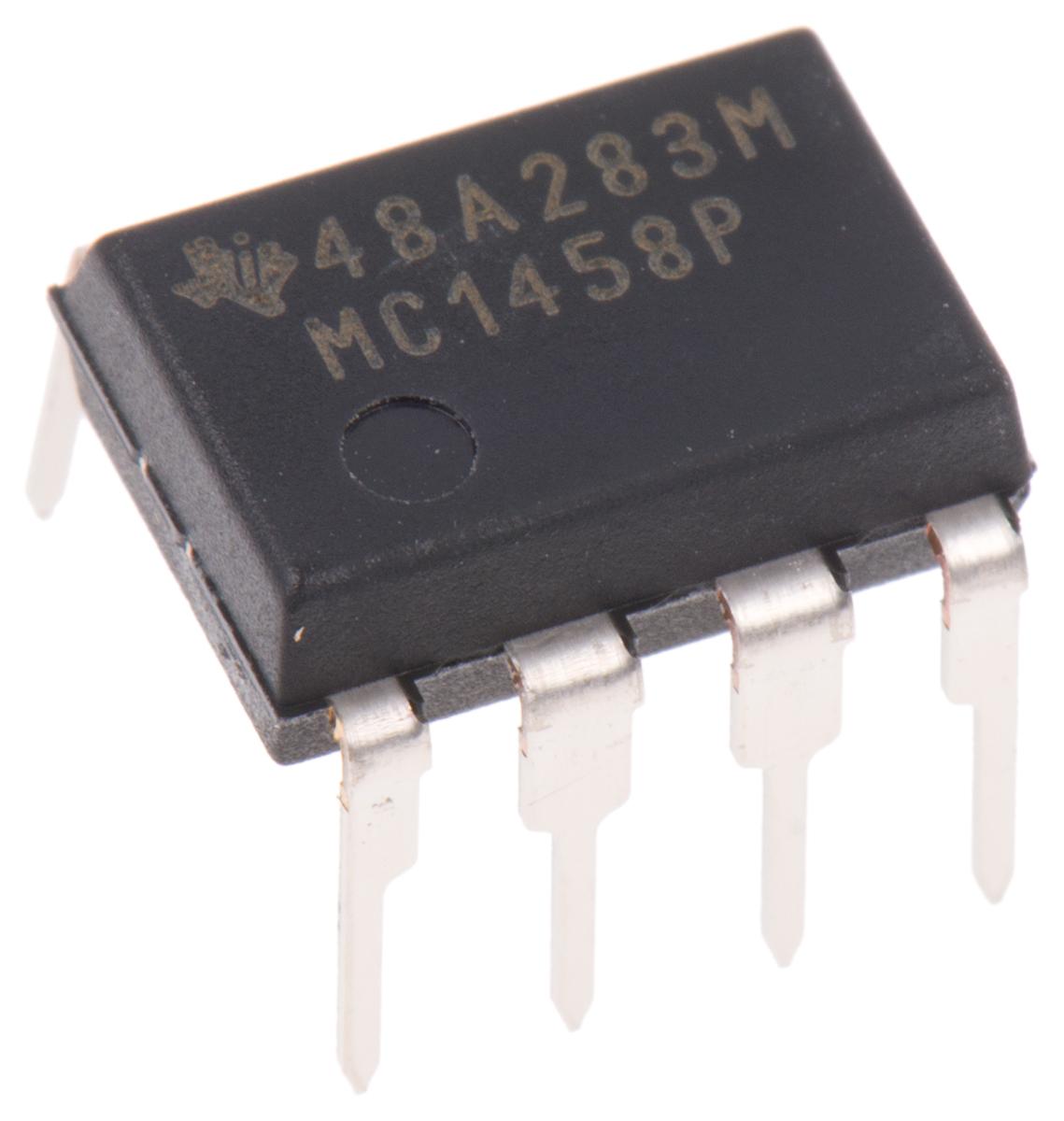 Produktfoto 1 von Texas Instruments Operationsverstärker THT PDIP, biplor typ. ±12 V, ±9 V, 8-Pin