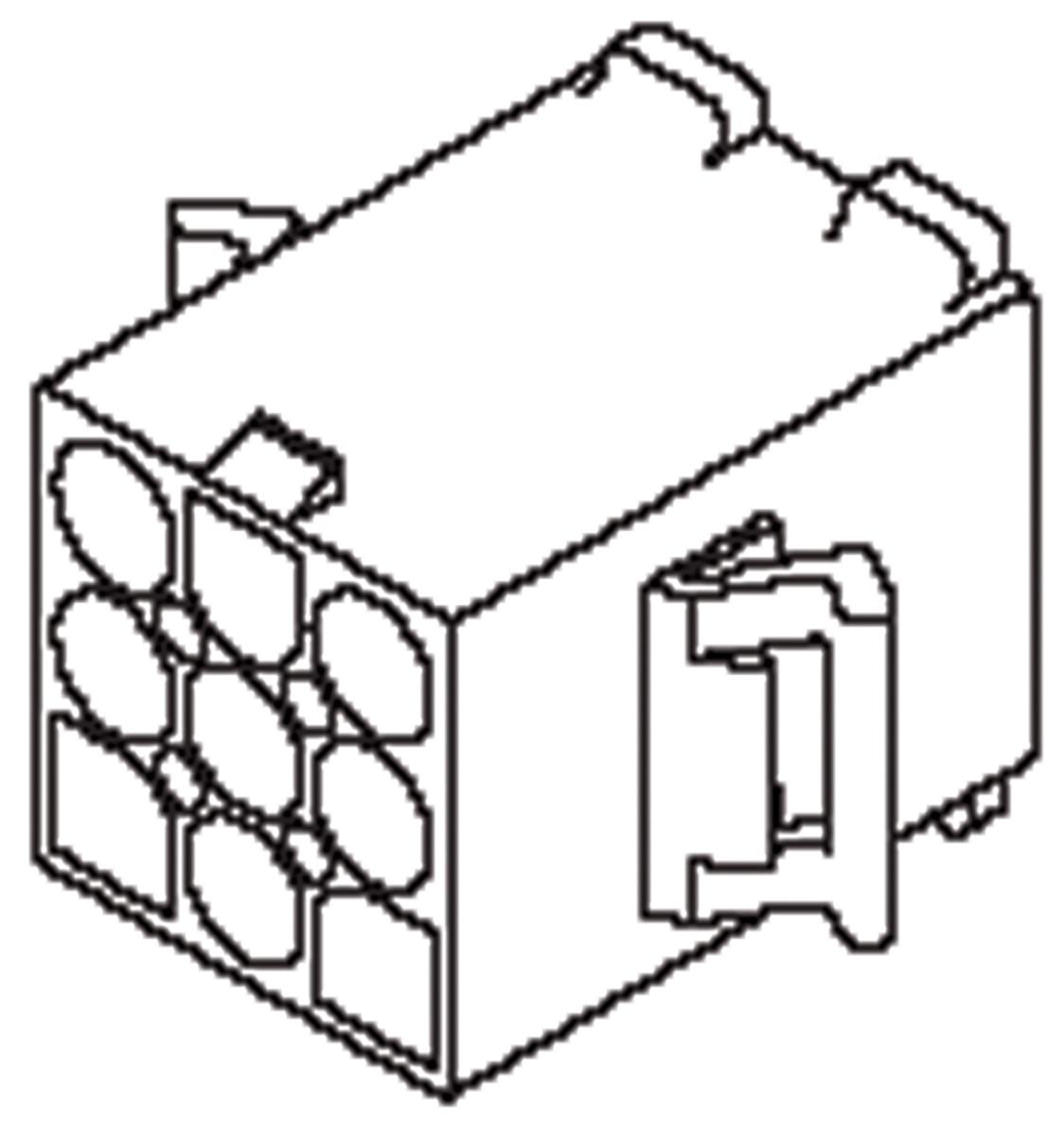 Produktfoto 1 von Molex STANDARD .093" Steckverbindergehäuse Stecker 6.7mm, 6-polig / 2-reihig Gerade, SMD für 1189