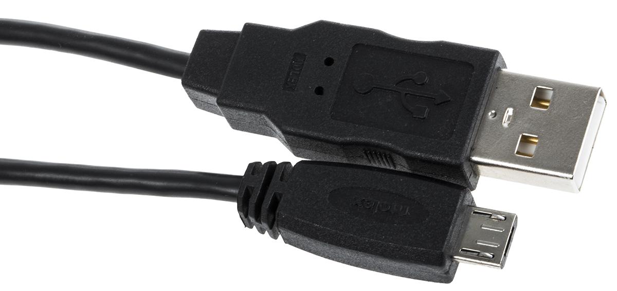 Molex USB-Kabel, USBA / Micro-USB B, 1.5m USB 2.0 Schwarz