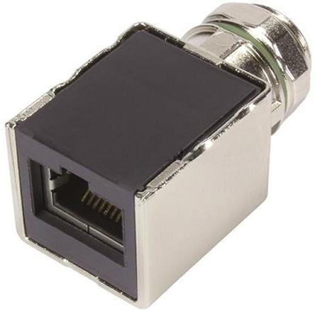 Produktfoto 1 von HARTING Rundsteckverbinder Adapter, M12, 8-polig, Buchse, M12, 1 Ports, RJ45, 8-polig / Buchse