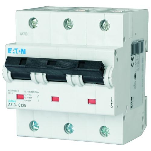 Eaton Moeller MCB Leitungsschutzschalter Typ B, Pol 3 63A 400V, Abschaltvermögen 25 kA AZ