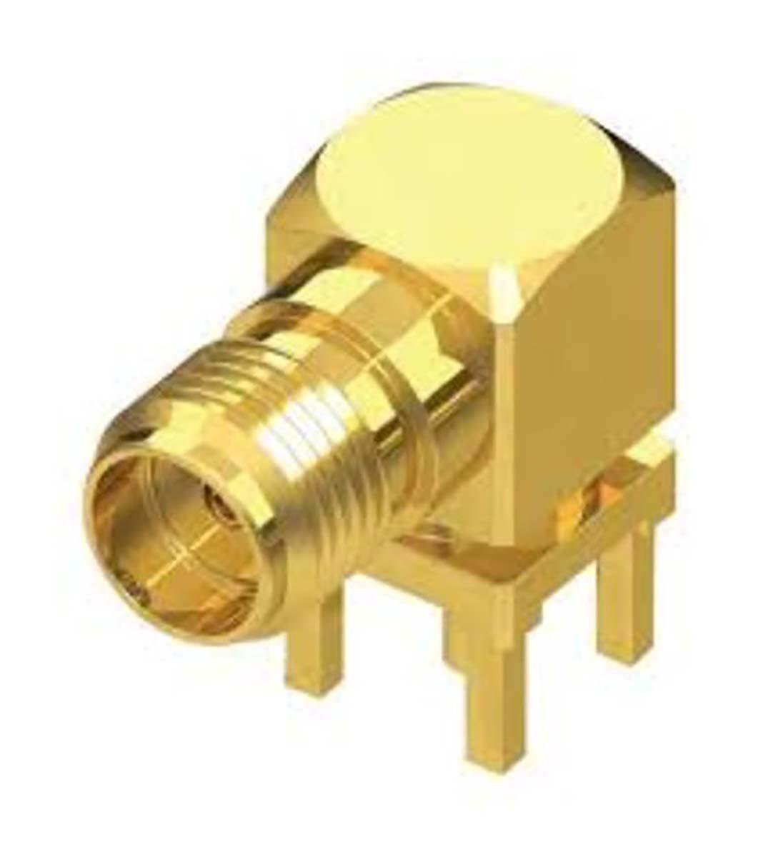 Produktfoto 1 von Samtec Buchse Koaxialsteckverbinder SMA-Steckverbinder, PCB, SMD, 50Ω, , gewinkelt