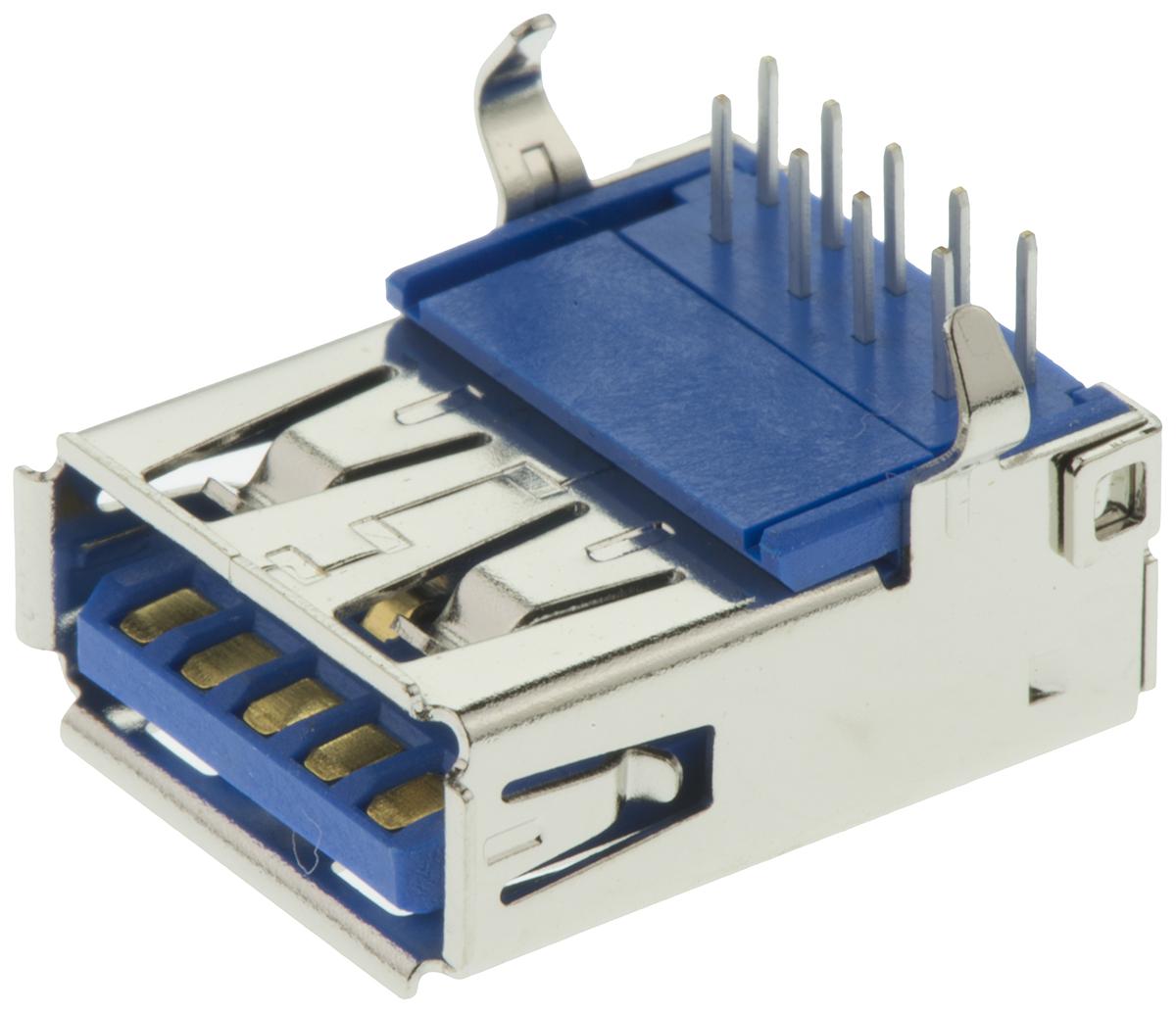 Molex 48405 USB-Steckverbinder 3.0 A Buchse / 1.8A, THT-Lötanschluss