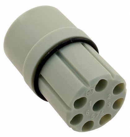 Produktfoto 1 von HARTING R 15 Industrie-Steckverbinder Kontakteinsatz, 8-polig 10A Stecker