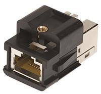 HARTING HAN 3A Cat.6 RJ45-Steckverbinder Buchse 8-polig, Tafelmontage