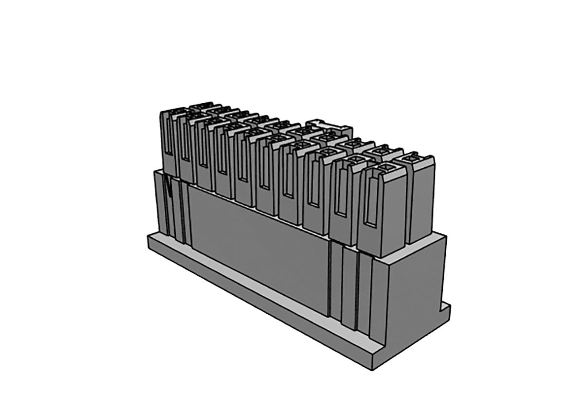 Samtec IPD1 Crimpsteckverbinder-Gehäuse Stecker 2.54mm, 20-polig / 2-reihig Gerade, Kabelmontage für