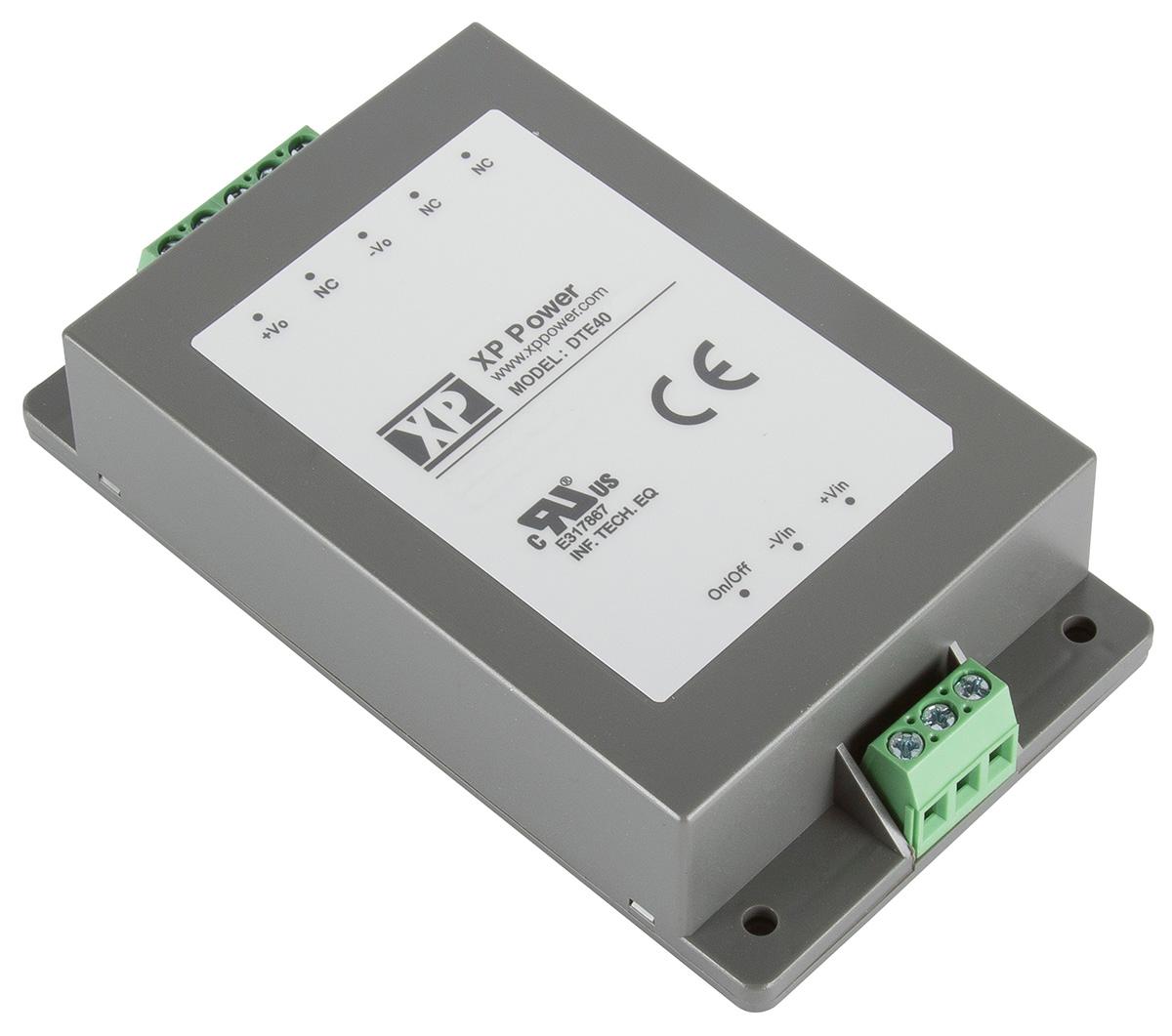 Produktfoto 1 von XP Power DTE40 DC/DC-Wandler 40W 48 V dc IN, 24V dc OUT / 1.67A 2.5kV dc isoliert