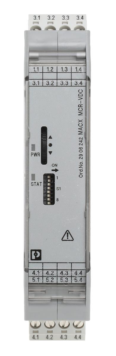 Produktfoto 1 von Phoenix Contact MACX MCR Signalwandler, Messwandler für Spannung 24V dc, Spannung -550 → +550V dc EIN / Strom,