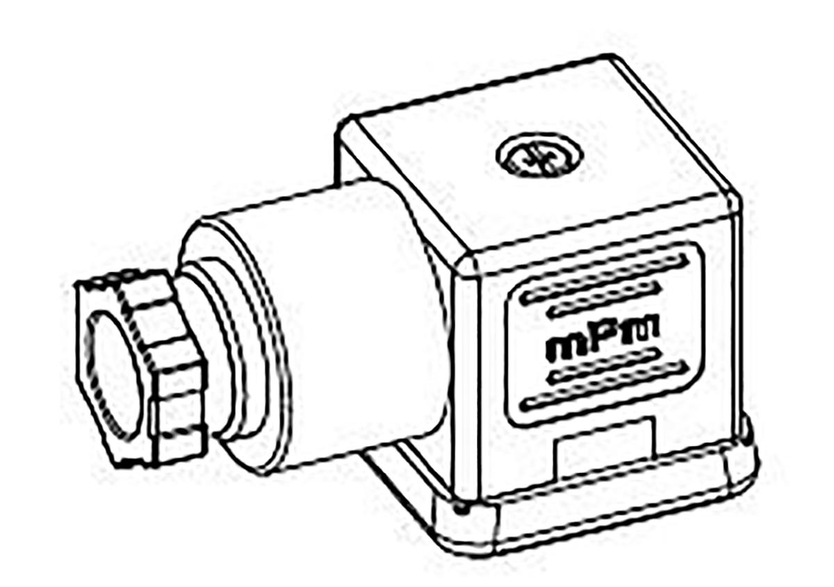 Produktfoto 1 von Molex 121064 Ventilsteckverbinder DIN 43650 A 2P+E / 24 V mit Lampe, PG9, Klar