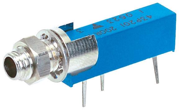 Produktfoto 1 von Vishay 43P 20-Gang THT Trimmer-Potentiometer, Seitliche Einstellung, 1kΩ, ±10%, 0.5W, Pin, L. 27.81mm