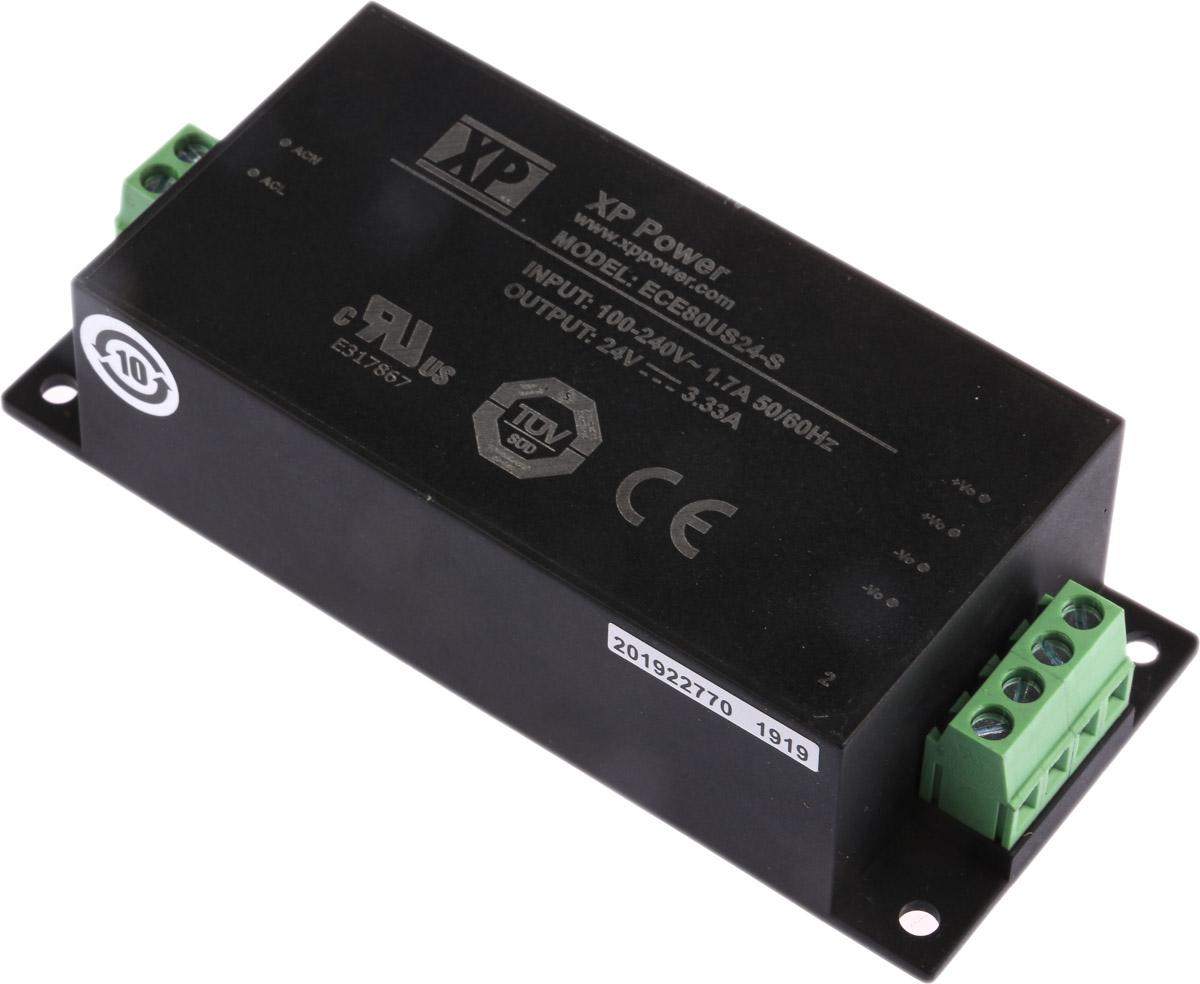 XP Power Schaltnetzteil, AUS 24V dc / 3.33A 80W, EIN 85 → 264V ac Gekapselt, Gehäusemontage