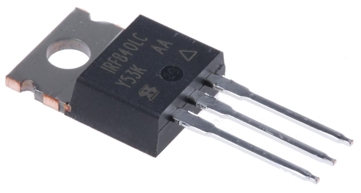 Produktfoto 1 von Vishay IRF840LCPBF N-Kanal, THT MOSFET 500 V / 8 A 125 W, 3-Pin TO-220AB