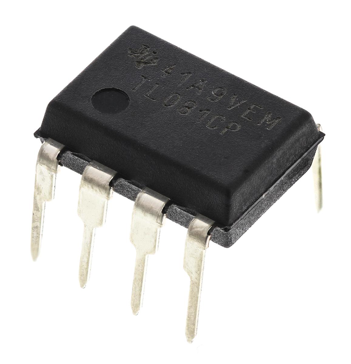 Produktfoto 1 von Texas Instruments Operationsverstärker THT PDIP, biplor typ. ±12 V, ±15 V, ±5 V, ±9 V, 8-Pin