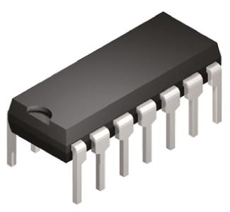 Produktfoto 1 von Texas Instruments Zähler 4-Bit Zähler, Divider LS Aufwärtszähler THT Binär 14-Pin PDIP 2