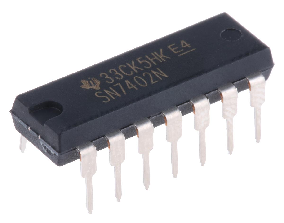 Produktfoto 1 von Texas Instruments Logikgatter, 4-Elem., NOR, 74, 16mA, 14-Pin, PDIP, 2