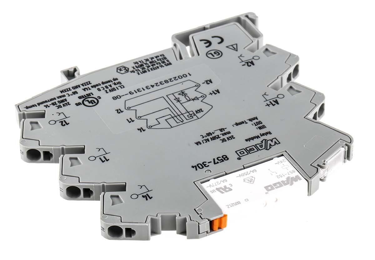 Produktfoto 1 von Wago 857 Interface Relais 24V dc DIN-Schienen 250V ac