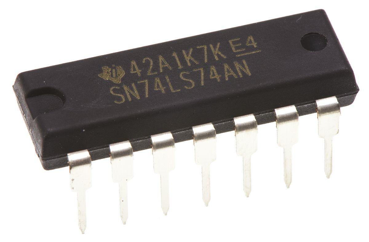 Produktfoto 1 von Texas Instruments IC Flip-Flop, D-Typ, LS, Differential, Single Ended, Positiv-Flanke, PDIP, 14-Pin