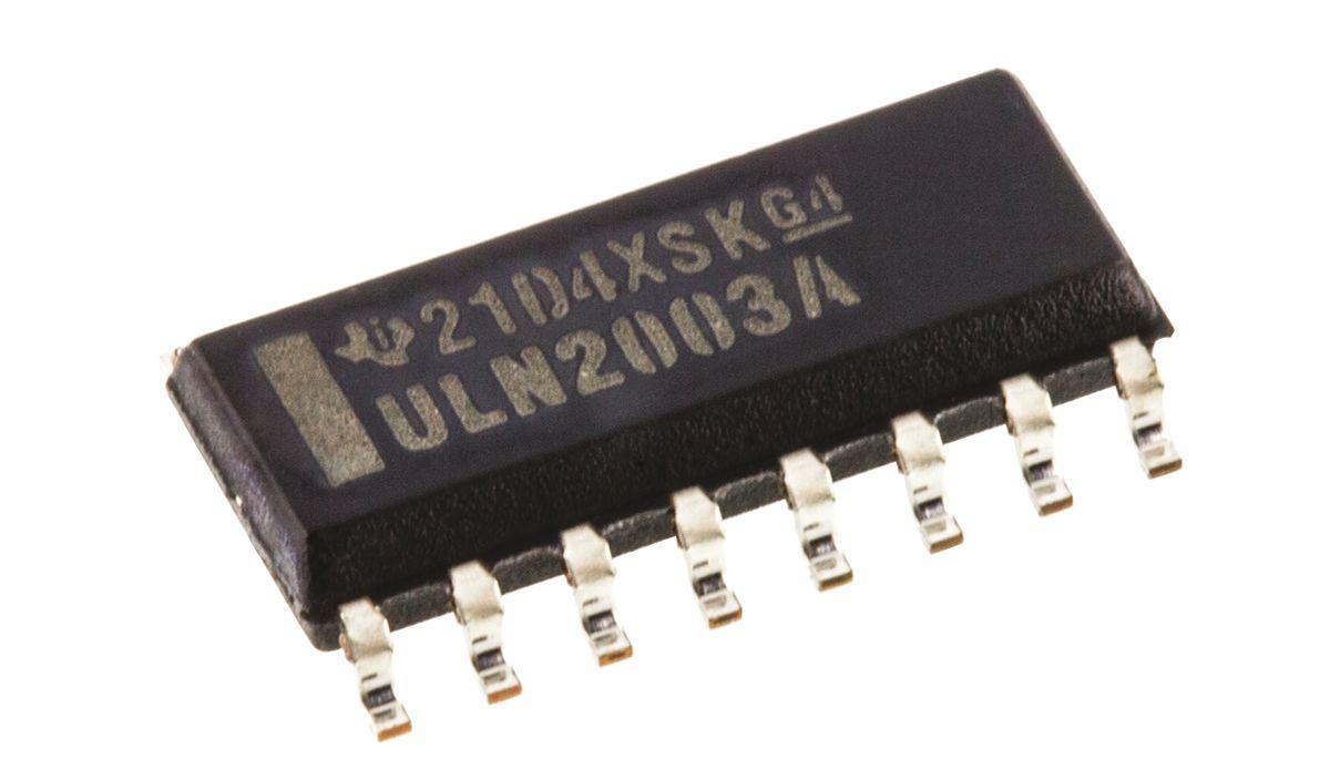 Produktfoto 1 von Texas Instruments NPN Darlington-Transistor-Array 50 V 500 mA, SOIC 16-Pin Single & Common Emitter