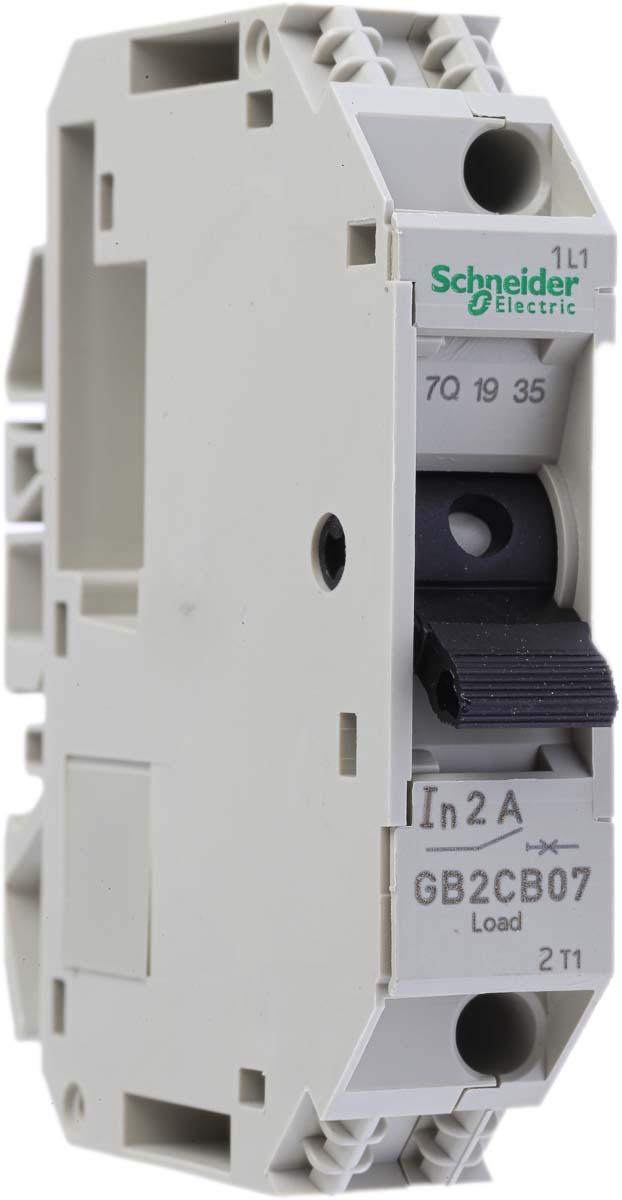 Produktfoto 1 von Schneider Electric GB2 Thermischer Überlastschalter / Thermischer Geräteschutzschalter, 1-polig, 2A, 277 V ac, 415V ac