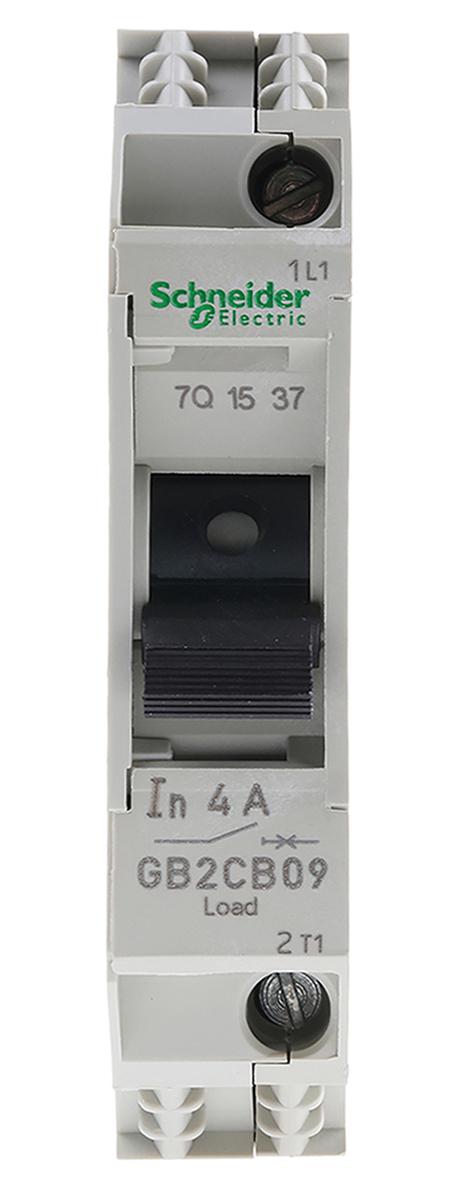 Produktfoto 1 von Schneider Electric GB2 Thermischer Überlastschalter / Thermischer Geräteschutzschalter, 1-polig, 4A, 277 V ac, 415V ac