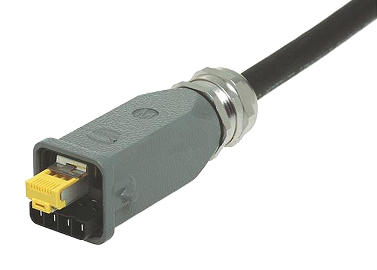 HARTING Han 3A RJ45 Cat.6 RJ45-Steckverbinder Stecker, Kabelmontage