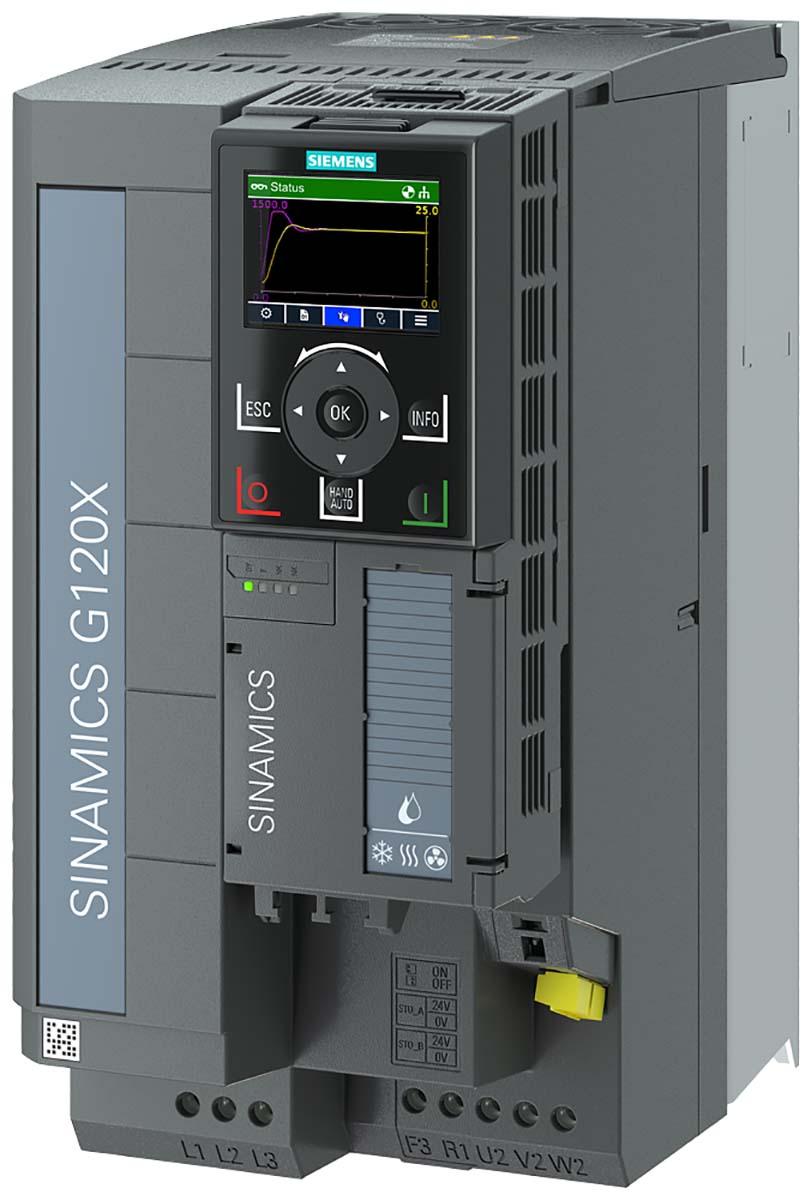 Produktfoto 1 von Siemens SINAMICS G120X Frequenzumrichter 15 kW, 480 V ac / 29,5 A für SINAMICS G120X