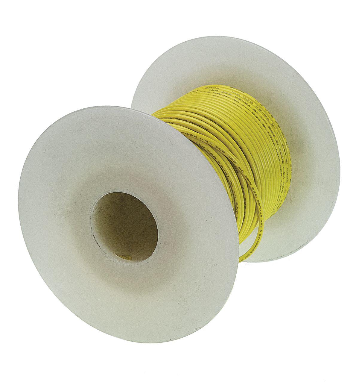 Alpha Wire Einzeladerleitung 0,75 mm², 18 AWG 30m Gelb PVC isoliert Ø 2.01mm 16/0,25 mm Litzen UL1007