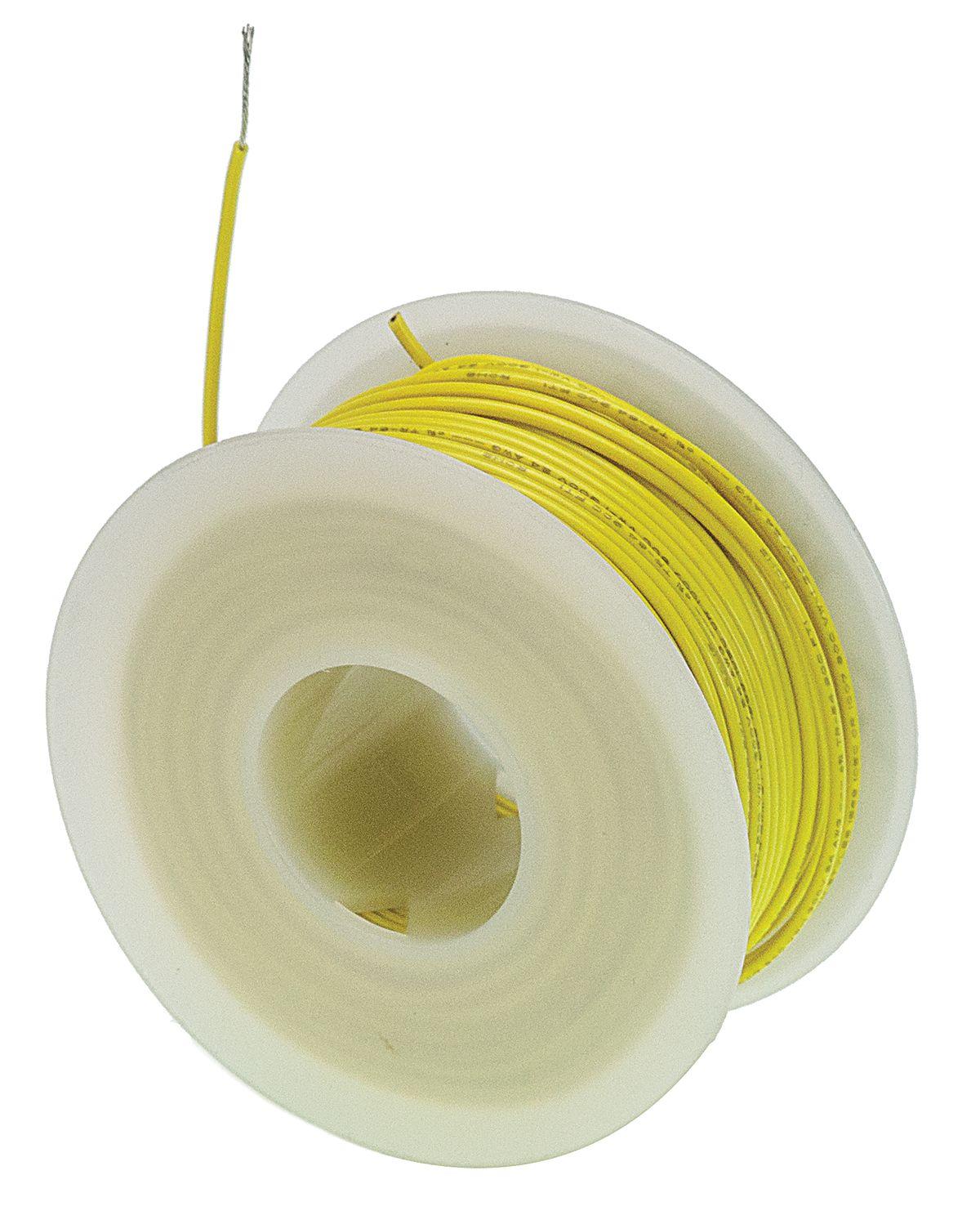 Produktfoto 1 von Alpha Wire Einzeladerleitung 0,2 mm², 24 AWG 30m Gelb PVC isoliert Ø 1.42mm 7/0.20 mm Litzen UL1007