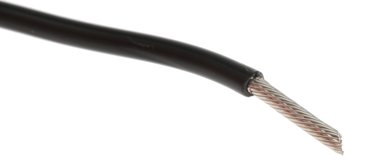 Produktfoto 1 von Alpha Wire Einzeladerleitung 1,3 mm², 16 AWG 30m Schwarz PVC isoliert Ø 2.34mm 26/0,25 mm Litzen UL1007