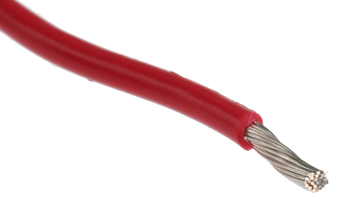 Alpha Wire Einzeladerleitung 1,3 mm², 16 AWG 30m Rot PVC isoliert Ø 2.34mm 26/0,25 mm Litzen UL1007