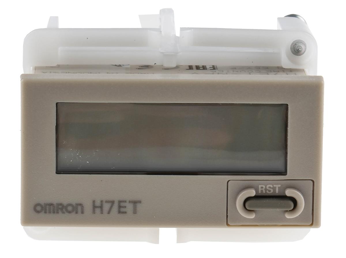 Omron H7E Zähler LCD 7-stellig, 24 → 240 V ac/dc, 0 → 3999 Tage 23,9 Std., 0 → 999999,9