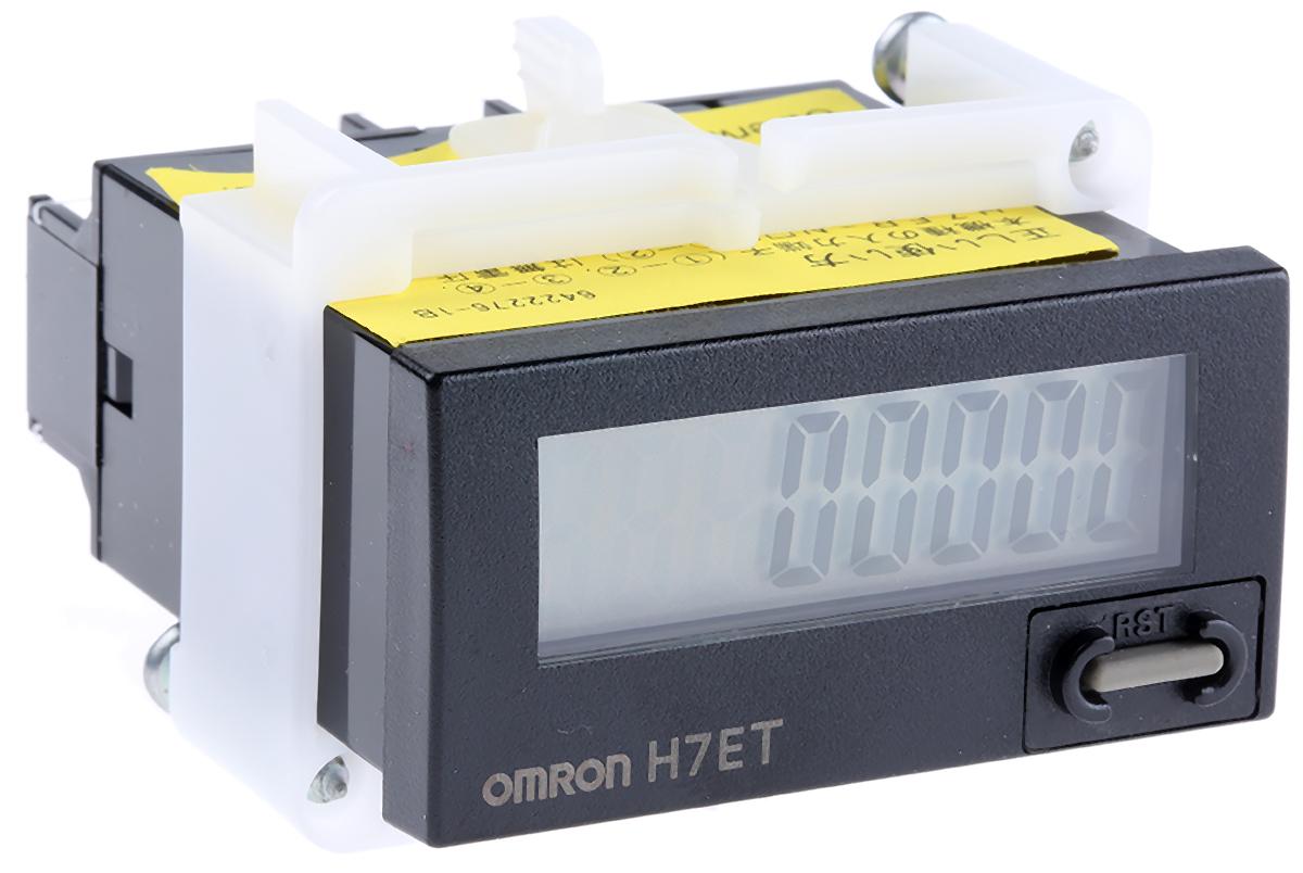 Produktfoto 1 von Omron H7E Zähler LCD 7-stellig, 0 → 999 h 59 min 59 s, 0 → 9999 h 59,9 min