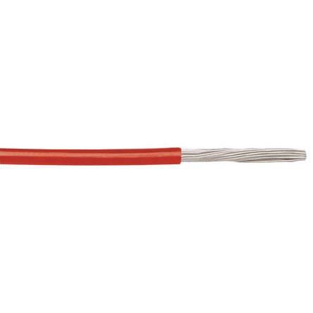 Produktfoto 1 von Alpha Wire Einzeladerleitung 0,2 mm², 24 AWG 30m Rot PTFE isoliert Ø 1.12mm 19/0,13 mm Litzen UL1213